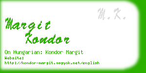 margit kondor business card